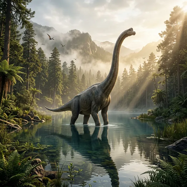 Brachiosaurus na Água